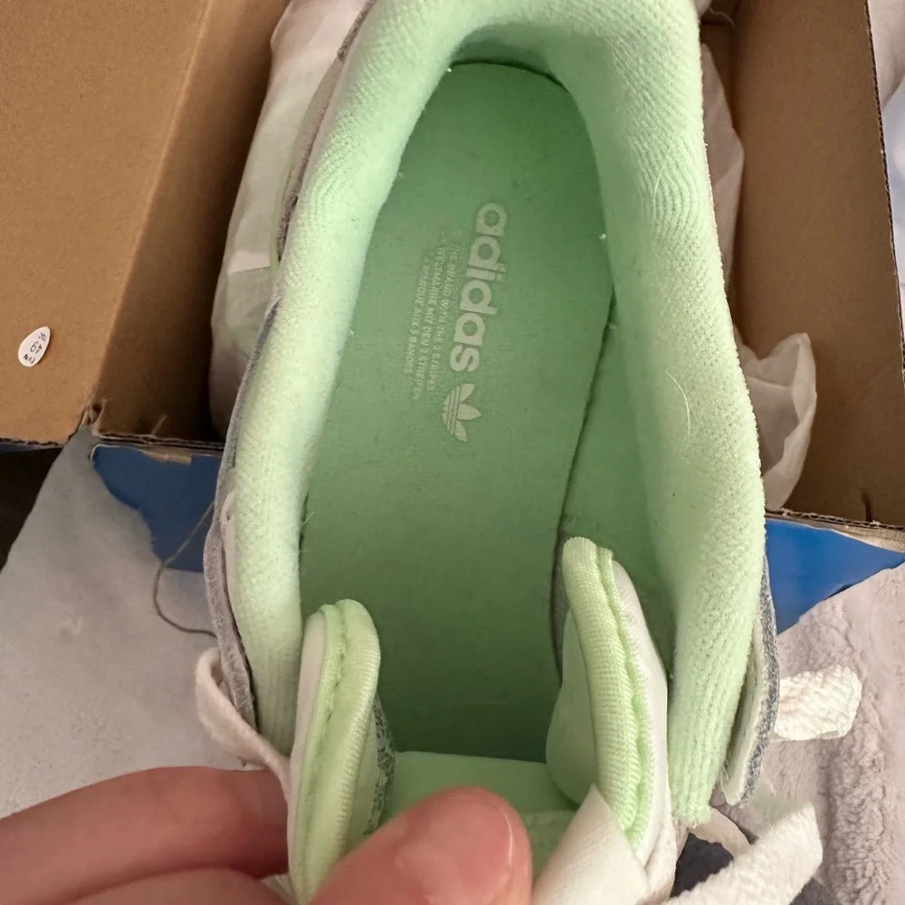 Adidas Mint and White Casual Sneakers - Picture 7 of 11